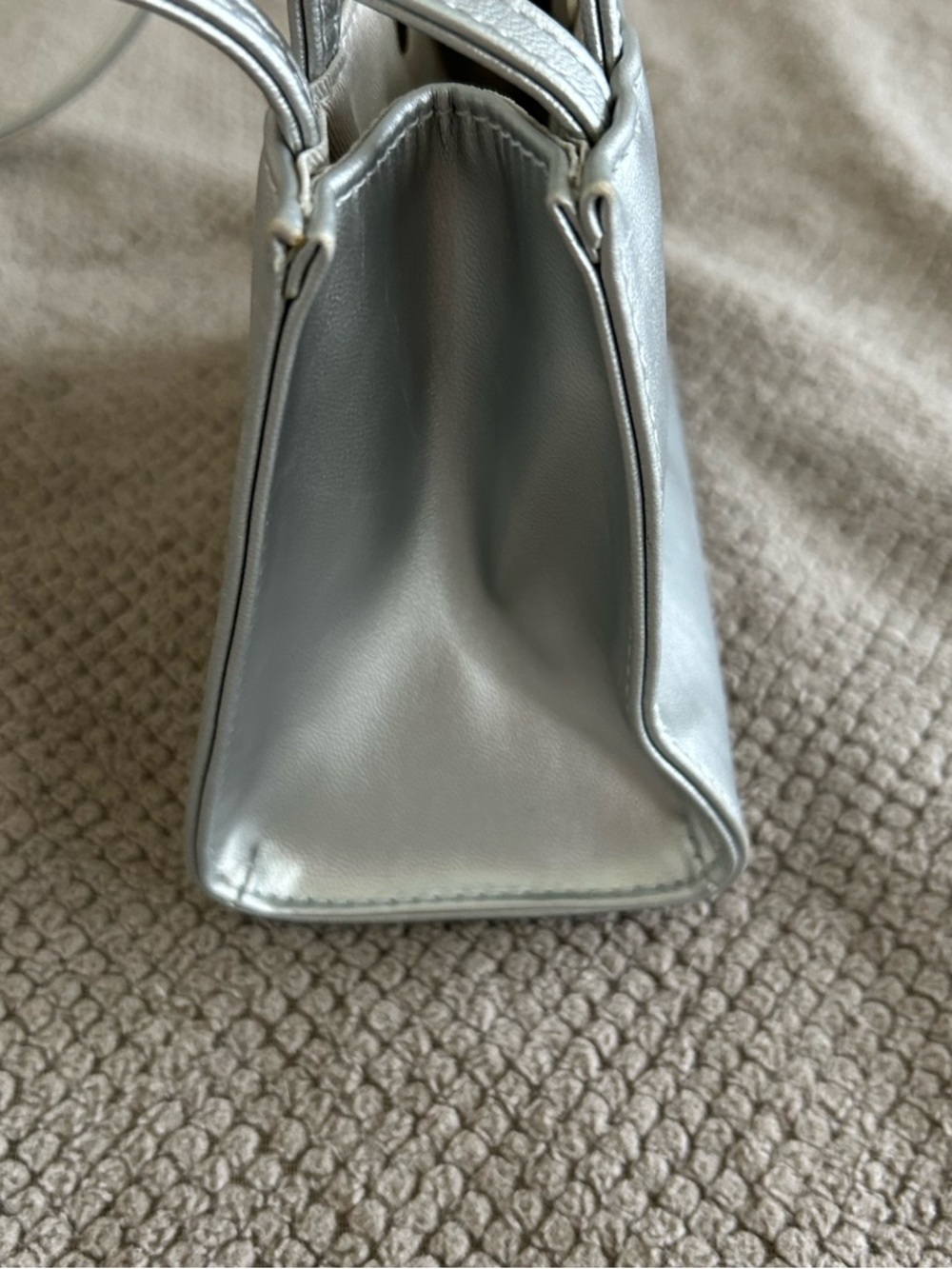 Small Silver Telfar Shopping Bag - Picture 8 of 9